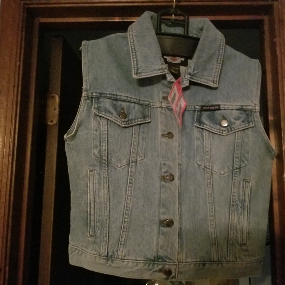 Harley denim ladies vest